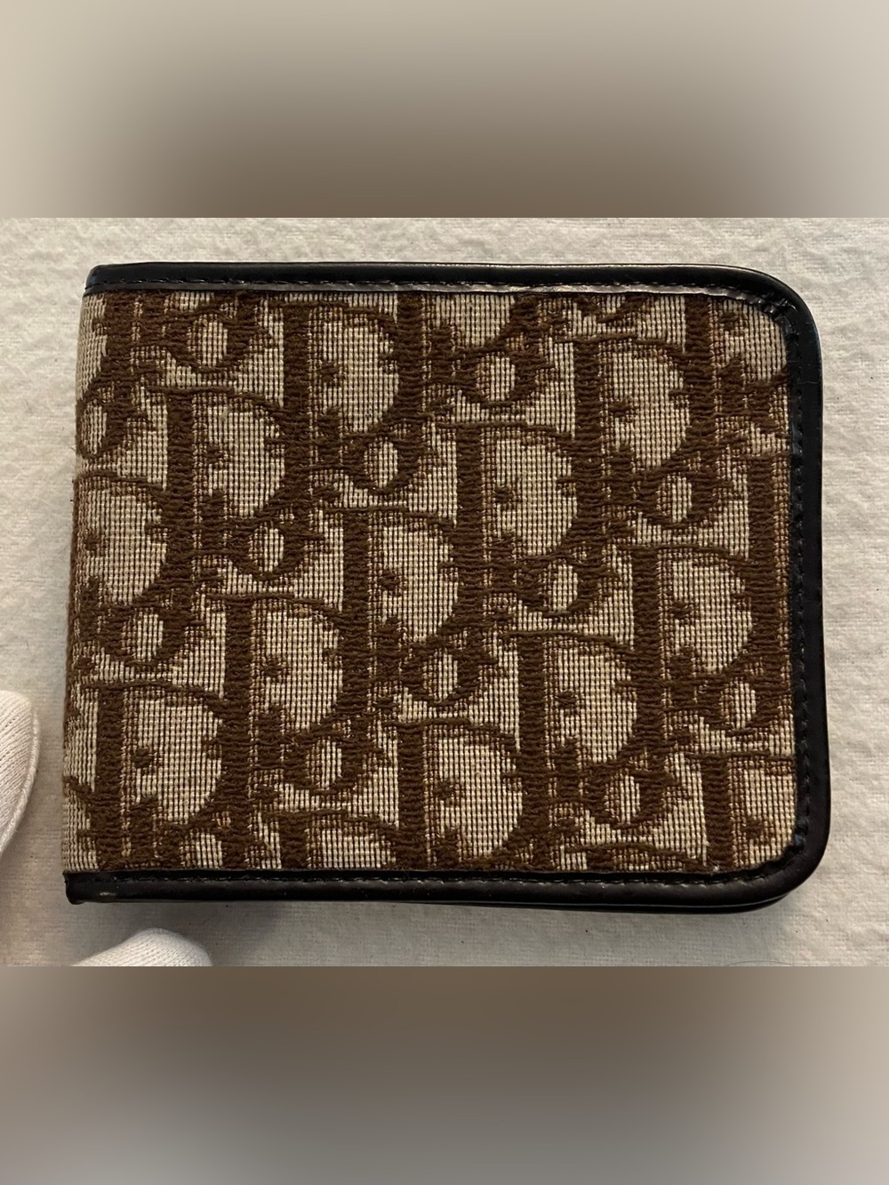 Dior Brown Monogram Trotter Canvas Bifold Compact Wallet